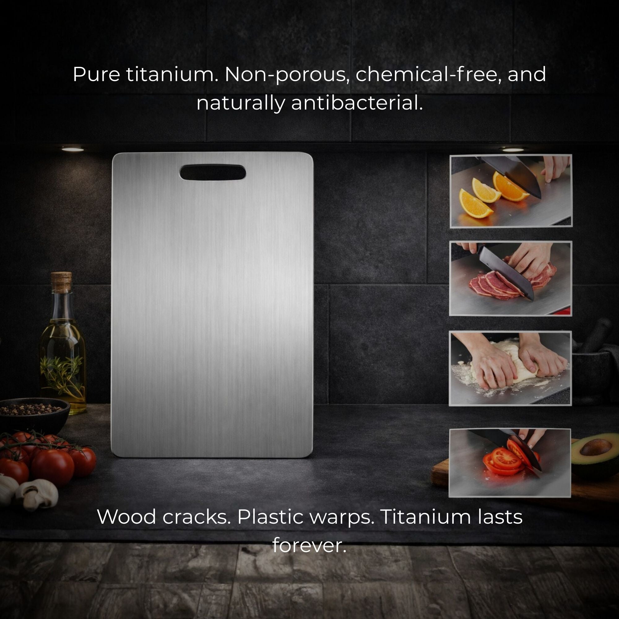 Set of 3 100% Titanium Cutting Boards